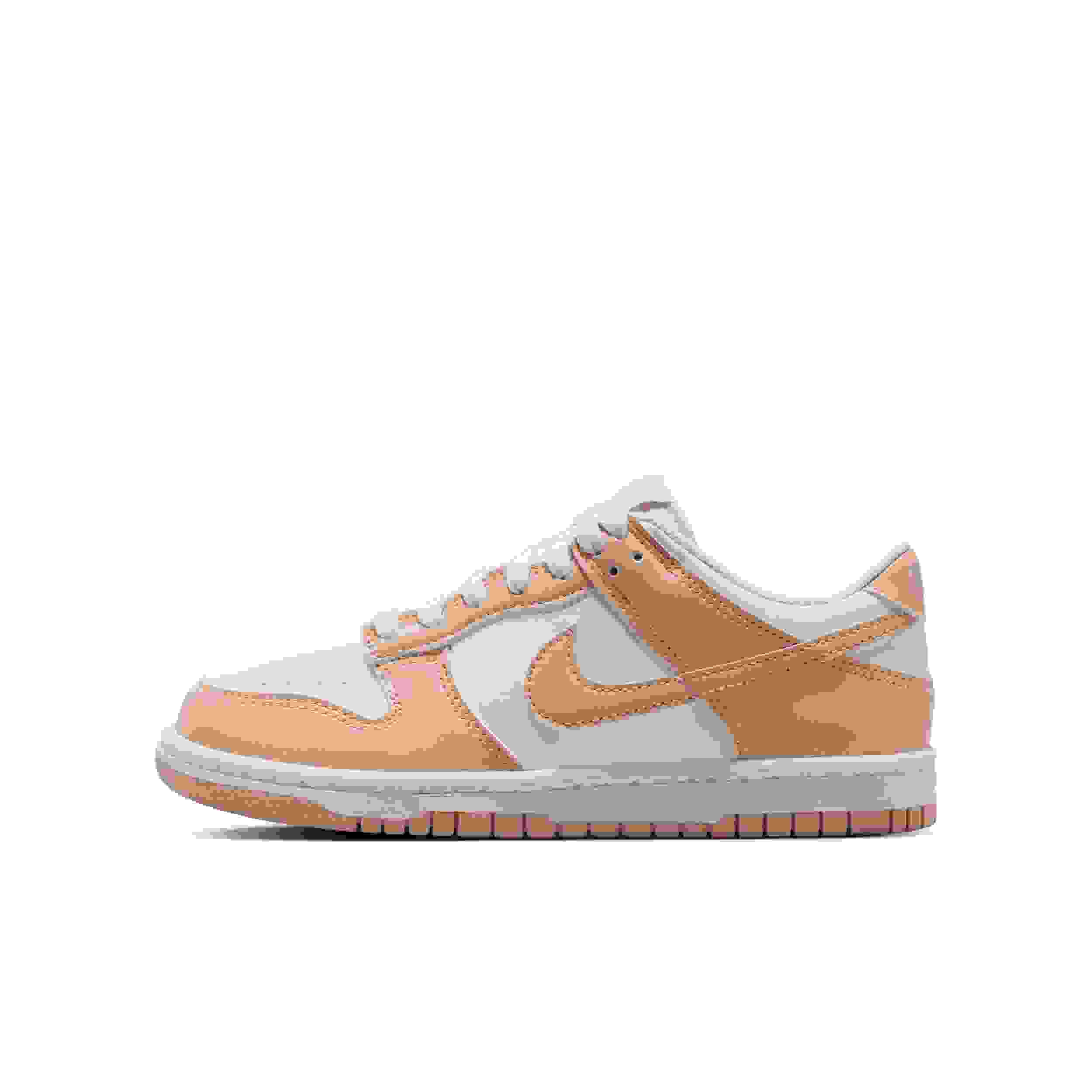 Nike Dunk Low Grade School Girls' "White/Shimmer/White/Shimmer" Shoe